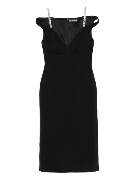  David Koma Crystal-embellished Midi Dress - Black 