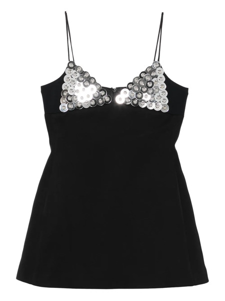  David Koma Embellished Mini Dress - Black 