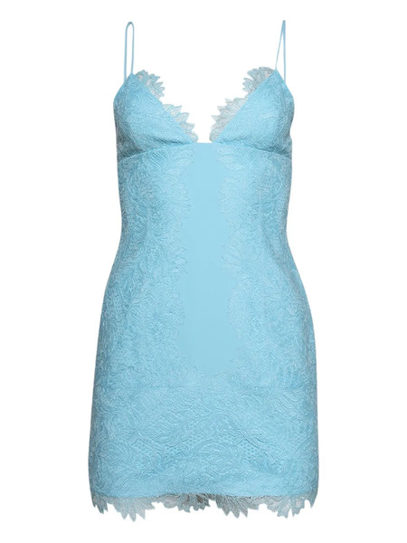  David Koma Lace Minidress - Blue 