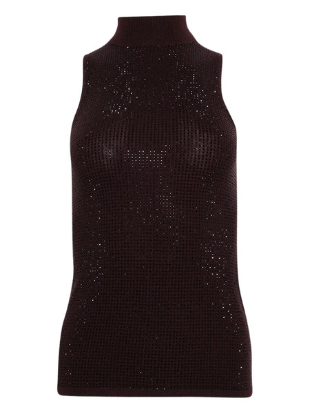  David Koma Rhinestone-embellished Top - Brown 