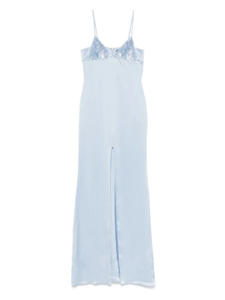  David Koma Satin Maxi Dress - Blue 