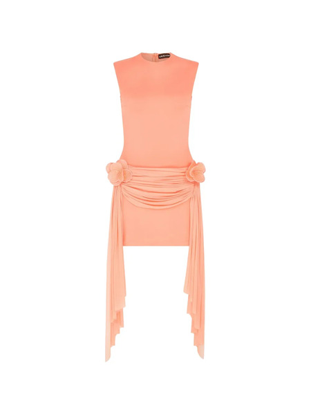  David Koma Side-flower Draped Mini Dress - Pink 