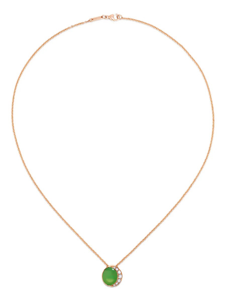 David Morris 18k Rose Gold Fortuna Chrysoprase Necklace - Green 