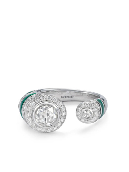  David Morris 18kt White Gold Asiyah Diamond Ring - Silver 