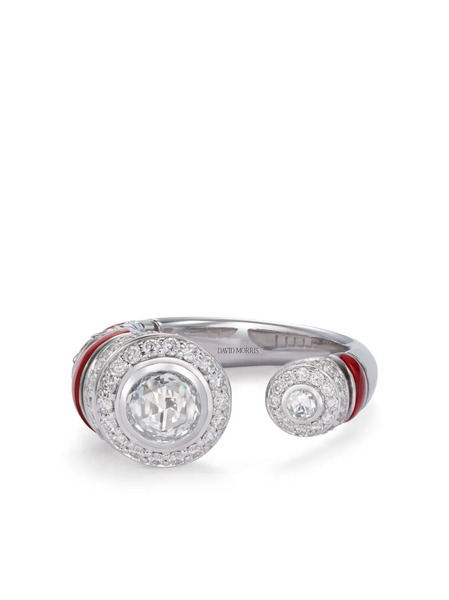  David Morris 18kt White Gold Asiyah Diamond Ring - Silver 