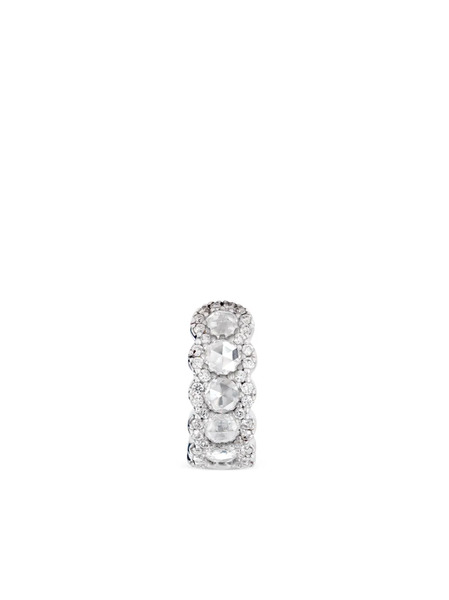  David Morris 18kt White Gold Diamond Ear Cuffs - Silver 
