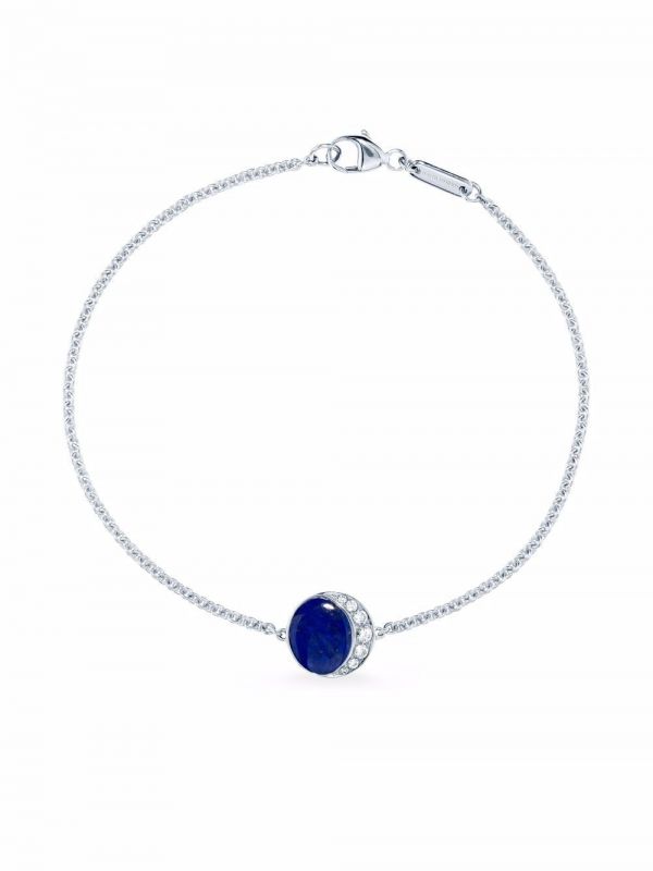  David Morris 18kt White Gold Fortuna Lapis Lazuli And Diamond Bracelet - Silver 