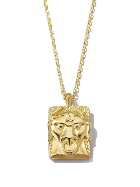  David Webb 18k Yellow Gold And Platinum Taurus-zodiac Diamond Necklace 