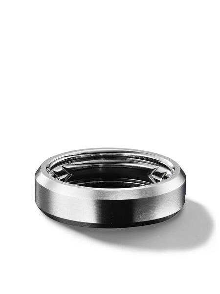  David Yurman Beveled Band Ring (6mm) - Silver 