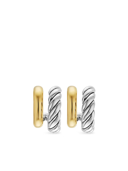  David Yurman 18k Yellow Gold Dy Mercer® Earrings - Silver 
