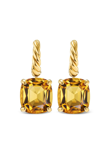  David Yurman 18kt Yellow Gold Marbella Citrine Earrings 