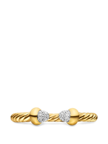  David Yurman Micro Cablespira® Flex Open Ring - Gold 
