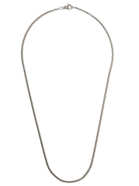  David Yurman Sterling Silver Box Chain Necklace (2.7mm) 