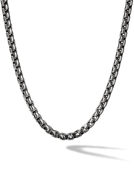  David Yurman Sterling Silver Box Chain Necklace (3.6mm) 