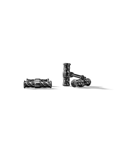  David Yurman Sterling Silver Cable Elongated Cufflinks (22mm) 