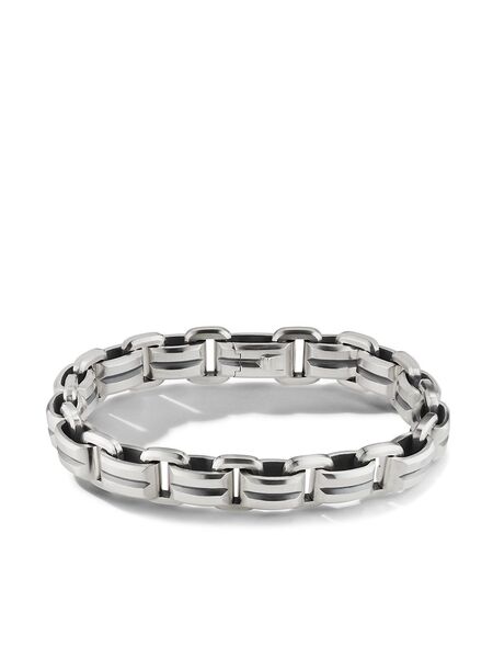  David Yurman Sterling Silver Deco Beveled Link Bracelet (7.5mm) 