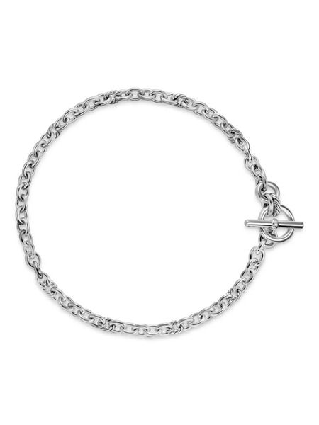  David Yurman Sterling Silver Dy Mercer® Petite Toggle Chain Diamond Necklace 