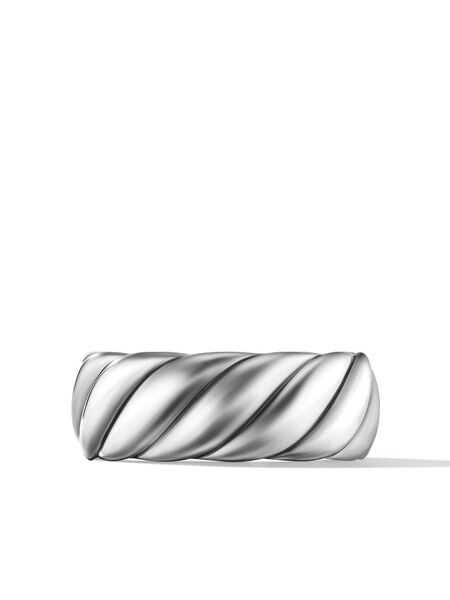  David Yurman Sterling Silver Sculpted Cable Contour Band Ring (9mm) 