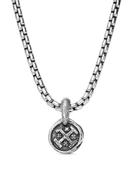 David Yurman Sterling Silver Shipwreck Coin Amulet (17mm) 
