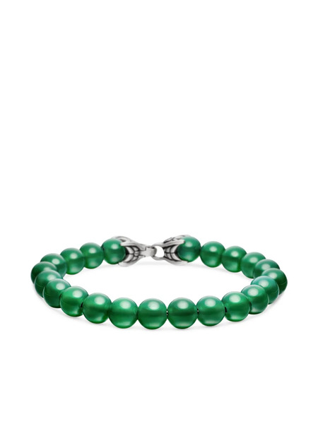  David Yurman Sterling Silver Spiritual Beads Bracelet (8mm) - Green 