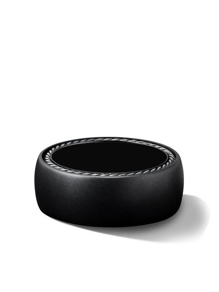  David Yurman Streamline Band Ring (9mm) - Black 