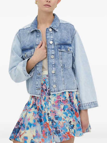  Day Birger Et Mikkelsen Buttoned Frayed Jacket - Blue 