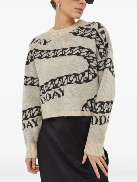  Day Birger Et Mikkelsen Chain-graphic Sweater - Neutrals 