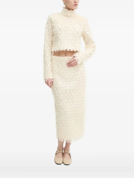  Day Birger Et Mikkelsen Fringe High-neck Top - Neutrals 