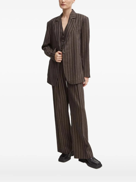  Day Birger Et Mikkelsen Pinstripe-patterned Button Vest - Brown 