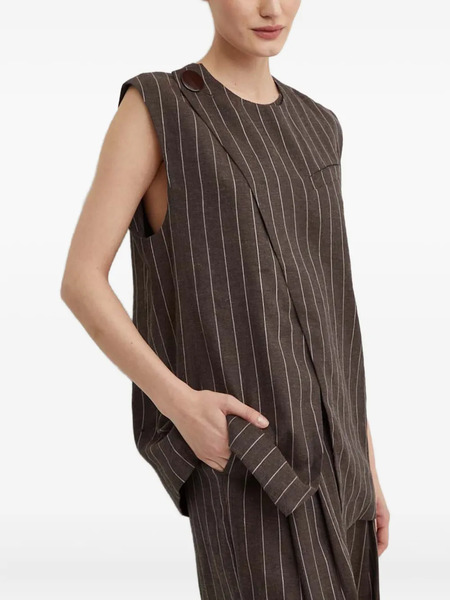  Day Birger Et Mikkelsen Pinstripe Patterned Top - Brown 