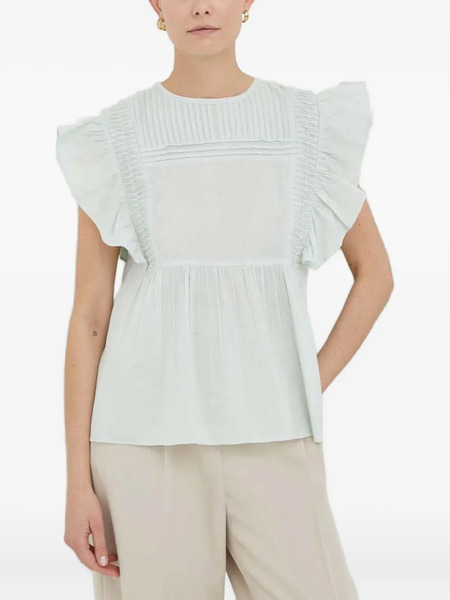  Day Birger Et Mikkelsen Ruffled Blouse - Green 