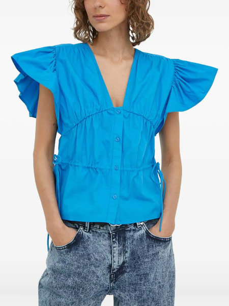  Day Birger Et Mikkelsen Ruffled Buttoned Top - Blue 