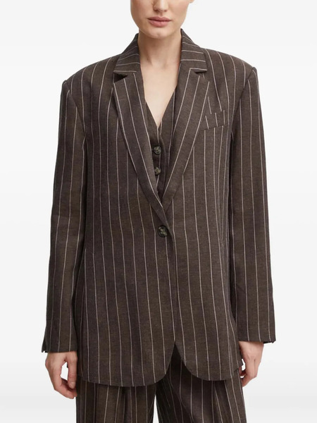  Day Birger Et Mikkelsen Striped Single-breasted Blazer - Brown 