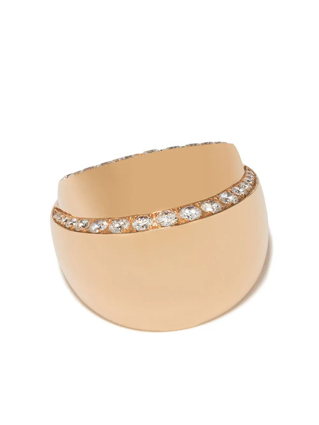  De Grisogono 18kt Rose Gold Layered Diamond Ring - Pink 