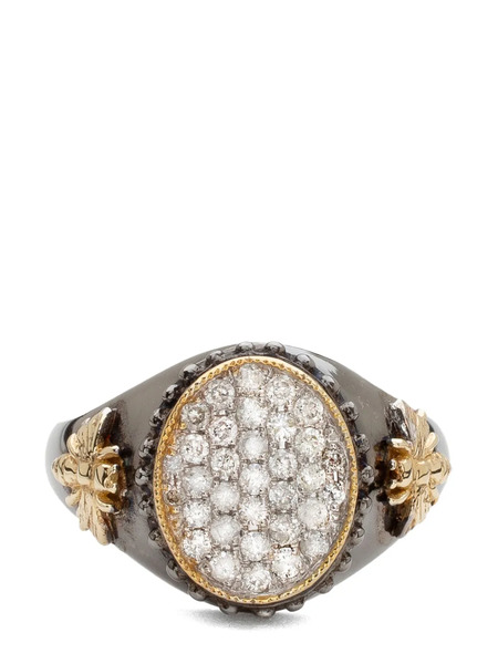 De Jaegher Sterling Silver Bee In Love Diamond Ring 