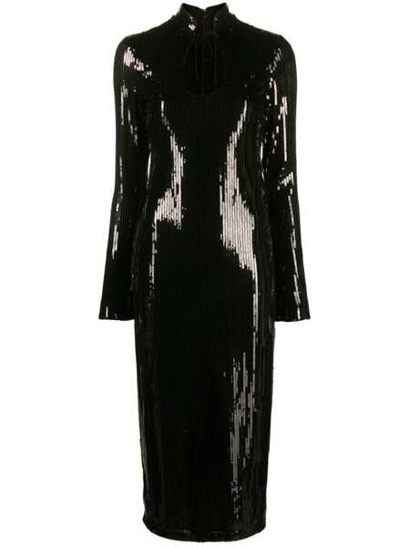  De La Vali Lazarus Sequined Midi Dress - Black 
