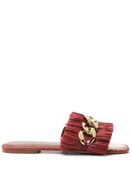  De Siena Shoes Chain-detailed Sandals - Red 