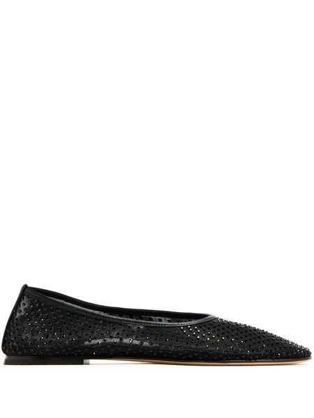  Dear Frances Balla Crystal Ballerina Shoes - Black 