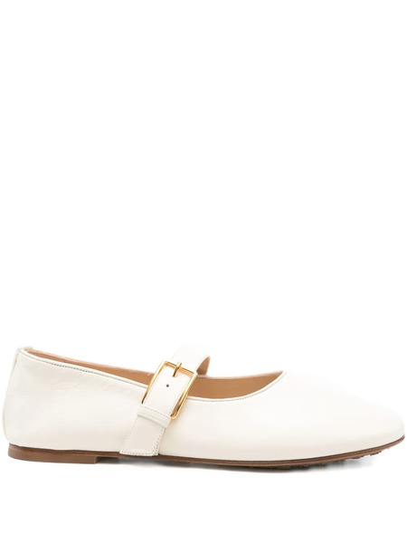  Dear Frances Balla Leather Ballet Flats - Neutrals 