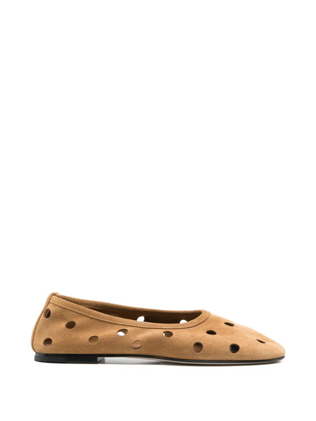  Dear Frances Balla Perforation Ballet Flats - Neutrals 