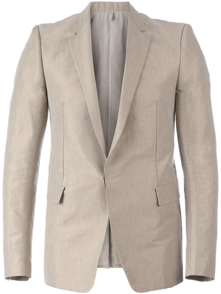  Deepti Concealed Button Fastening Classic Blazer - Grey 