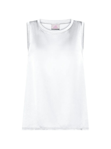  Deha Crew-neck Tank Top - White 