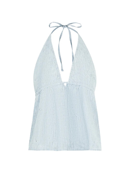  Deiji Studios Stripe-pattern Top - Blue 