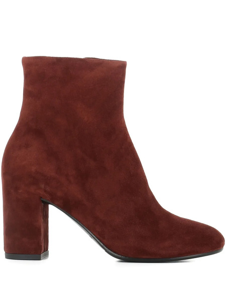  Del Carlo Block-heel Zip Boots - Brown 