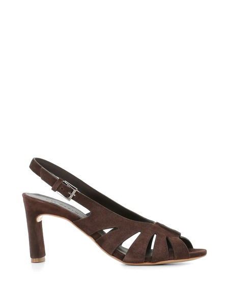  Del Carlo Cut-out Slingback Sandals - Brown 