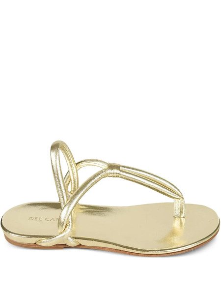  Del Carlo Knotted Leather Sandals - Gold 