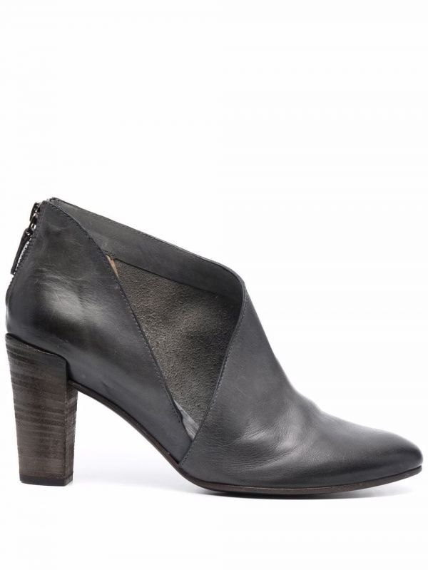  Del Carlo 95mm Cut-out Zipped Pumps - Blue 