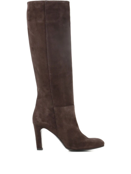  Del Carlo 80mm Leather High-heel Boots - Brown 