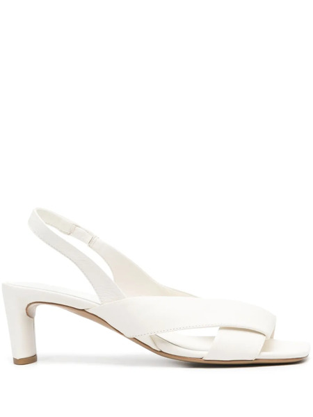  Del Carlo 55mm Leather Sandals - White 