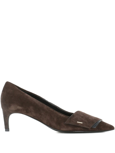 Del Carlo 55mm Pointed Toe Suede Pumps - Brown 